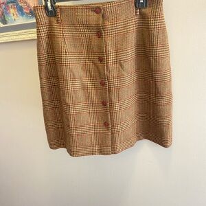 Talbots Brown and Tan Knee-Length Skirt
